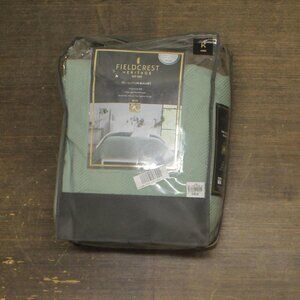 Fieldcrest 100% Cotton Blanket Hemmed Jade Green King